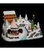 Village de Noël animé et lumineux Chalet - Blanc-1