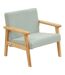 Fauteuil enfant en velours côtelé BASILE - Mer-1