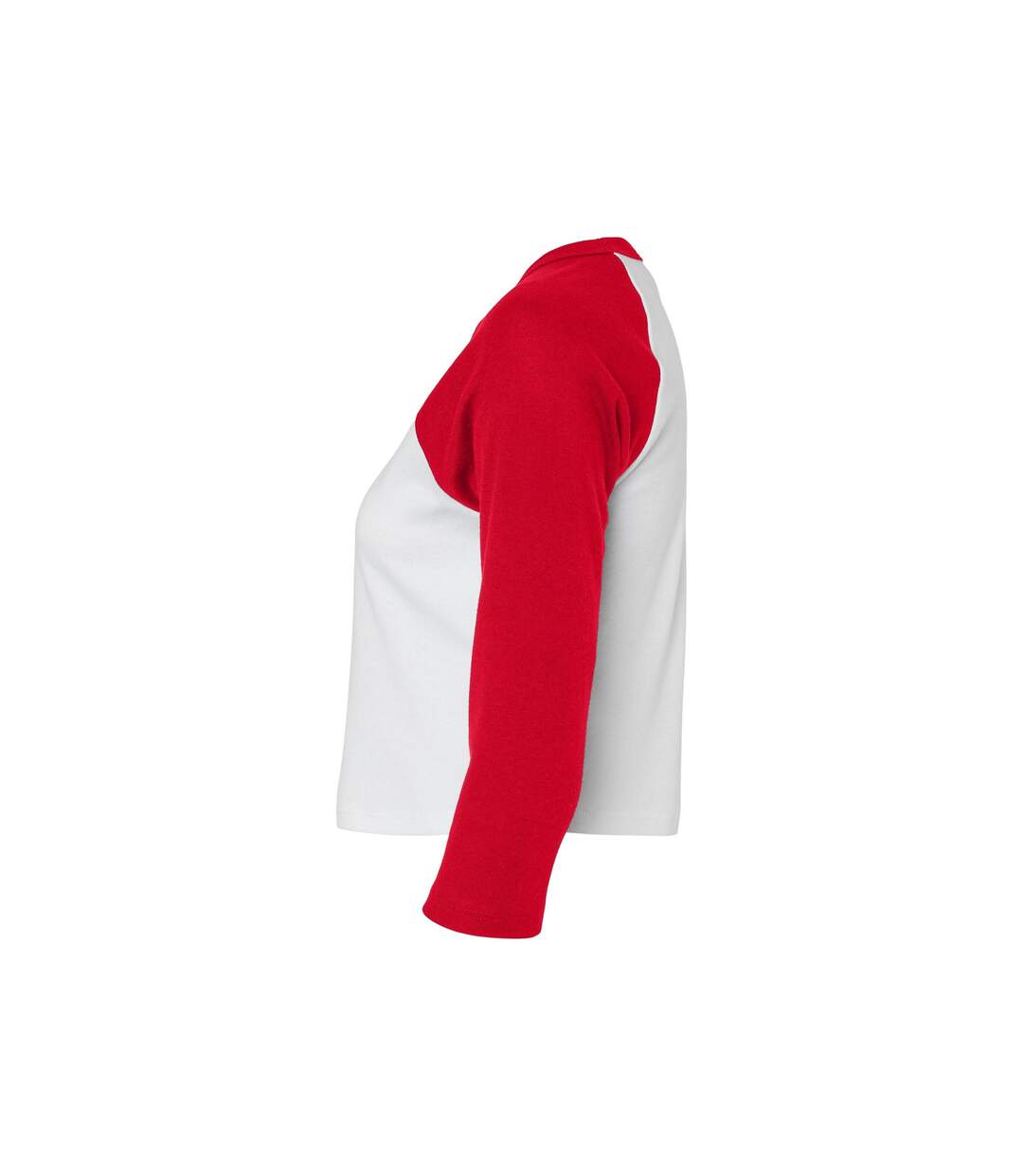 T-shirt Manches ¾ Femme Blanc Rouge Bella + Canvas-2