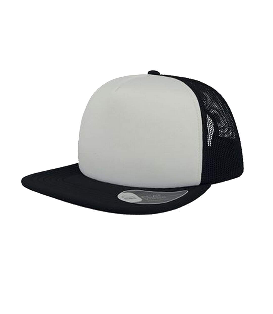 Casquette trucker snap 90s adulte blanc / noir Atlantis-1