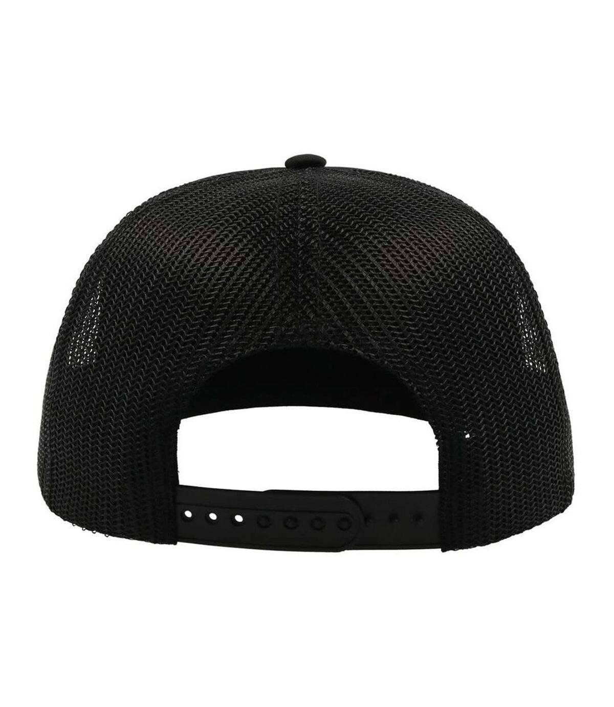 Atlantis Unisex Snap 90s Flat Visor 5 Panel Trucker Cap (Black/Black ...