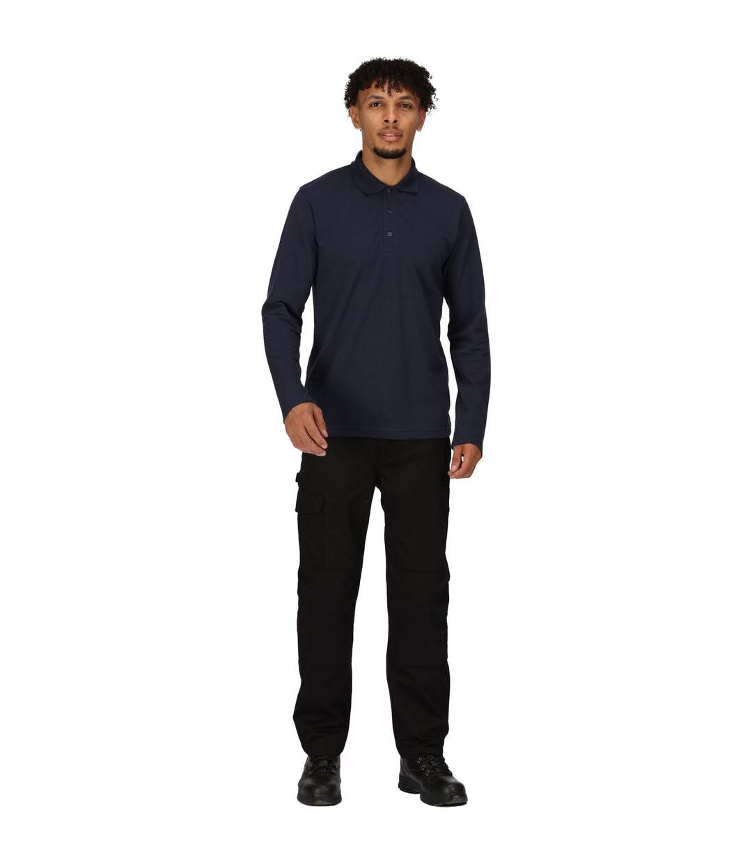 Polo Manches Longues Homme Bleu Marine Regatta Professional-2