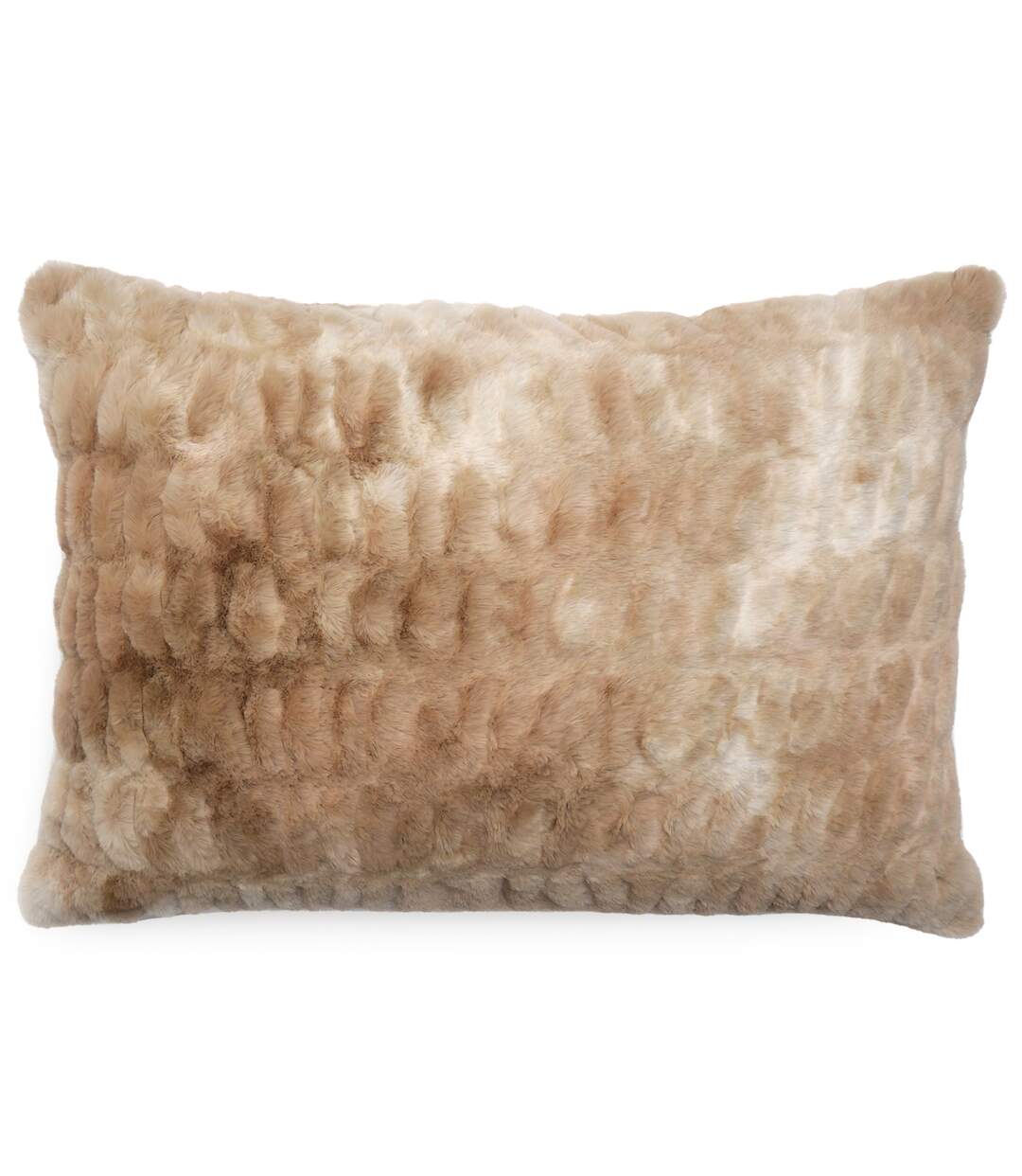 Coussin ZIBELINE en fausse fourrure sur les deux faces-1