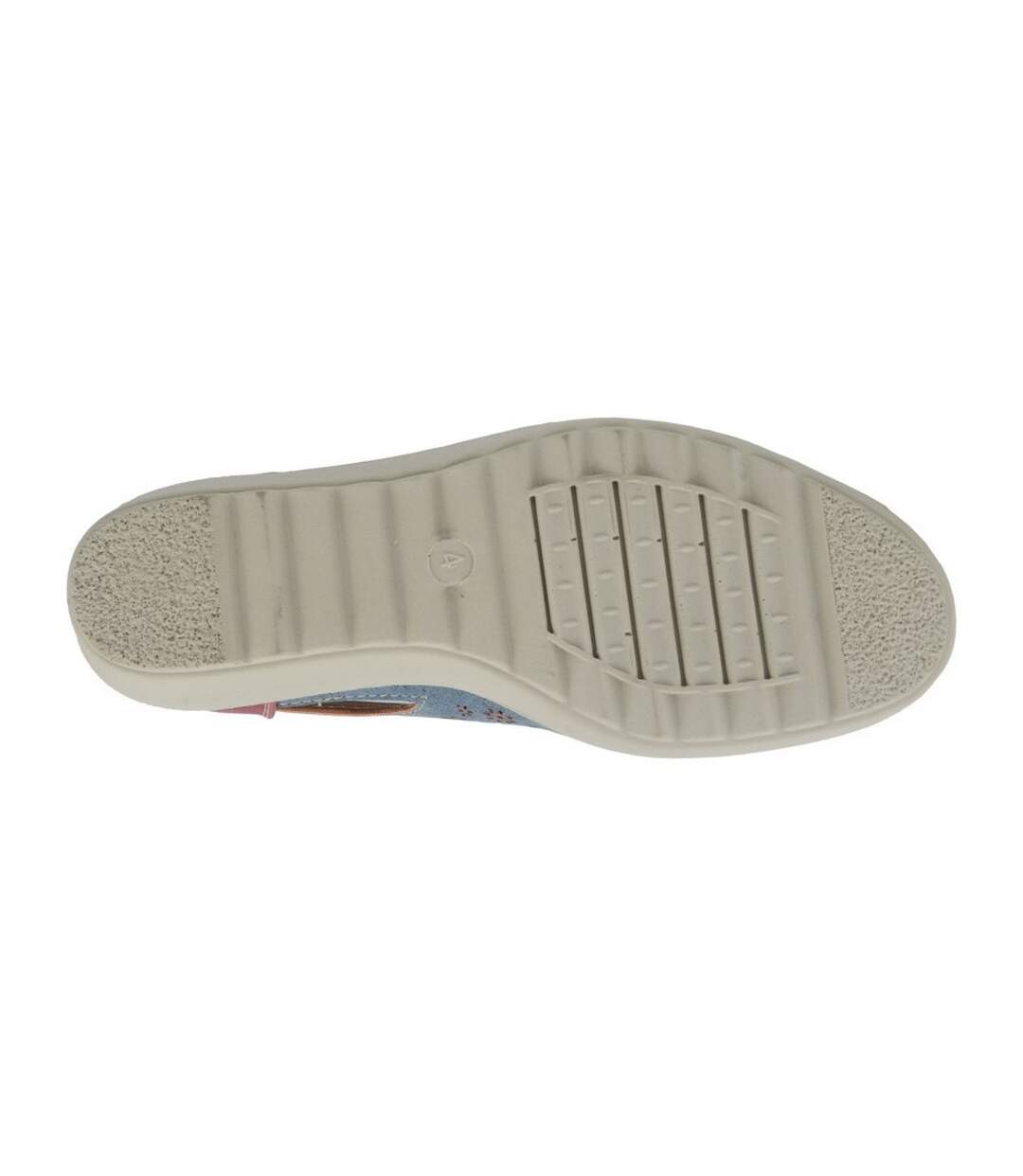 Womens/ladies Peep Toe Casual Shoes Blue Red Boulevard-2