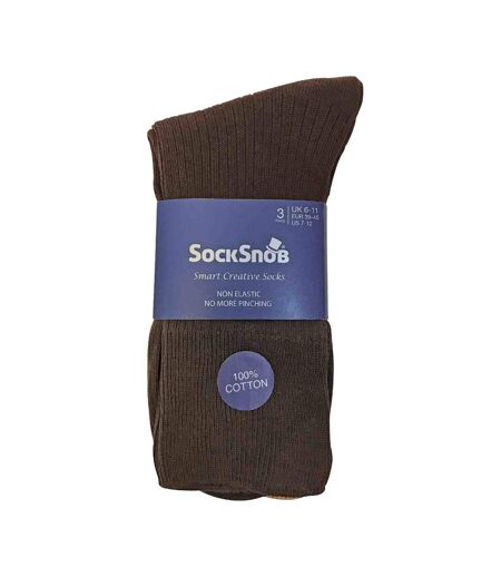 Mens Thin Soft 100% Cotton Non Elastic Socks