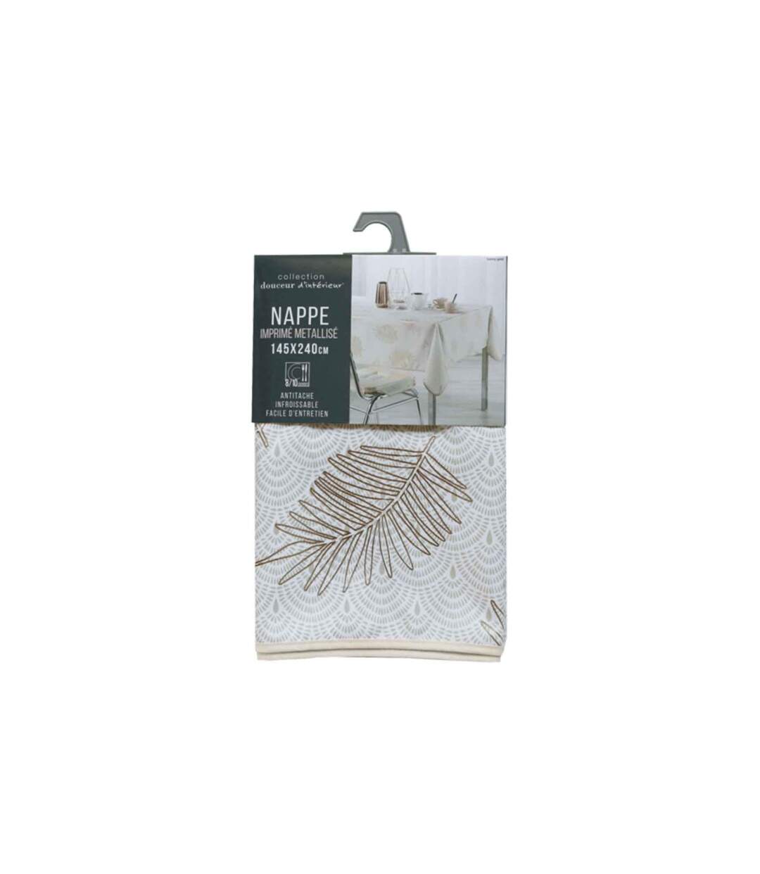 Nappe Imprimée Métallisé Sunny Gold 145x240cm Or-2