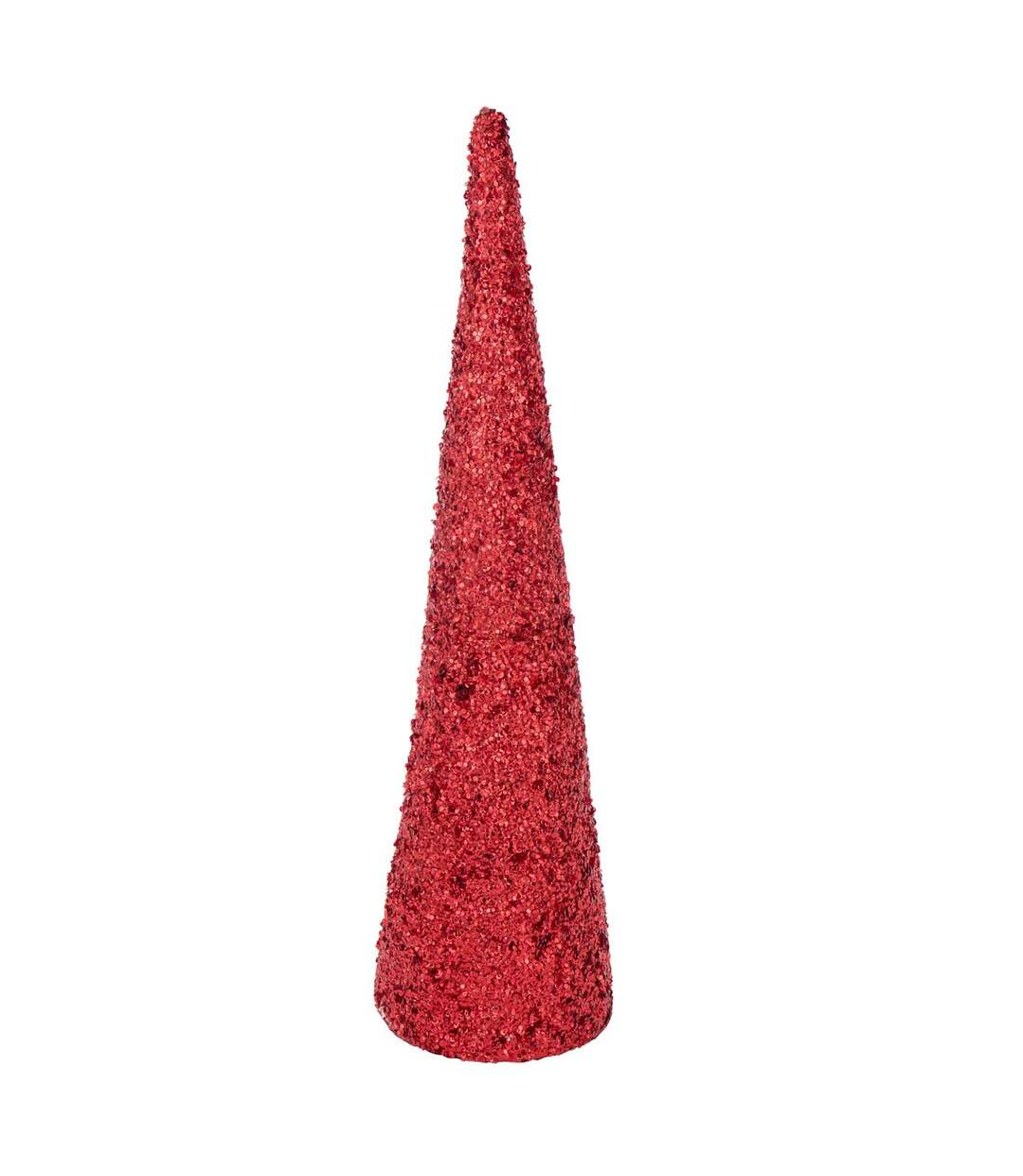 Déco Cône de Noël Sequins 120cm Rouge-1