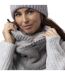 Ladies Winter Fleece Lined Cable Knit Thermal Snood Infinity Scarf-3
