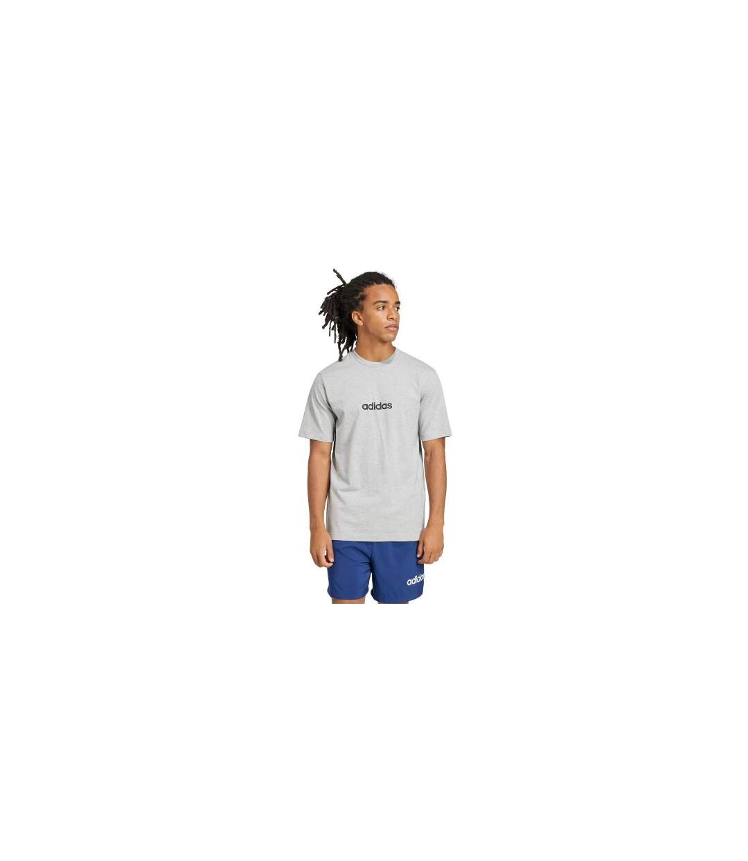 T-shirt Motif/style Linéaire Homme Gris Adidas-1