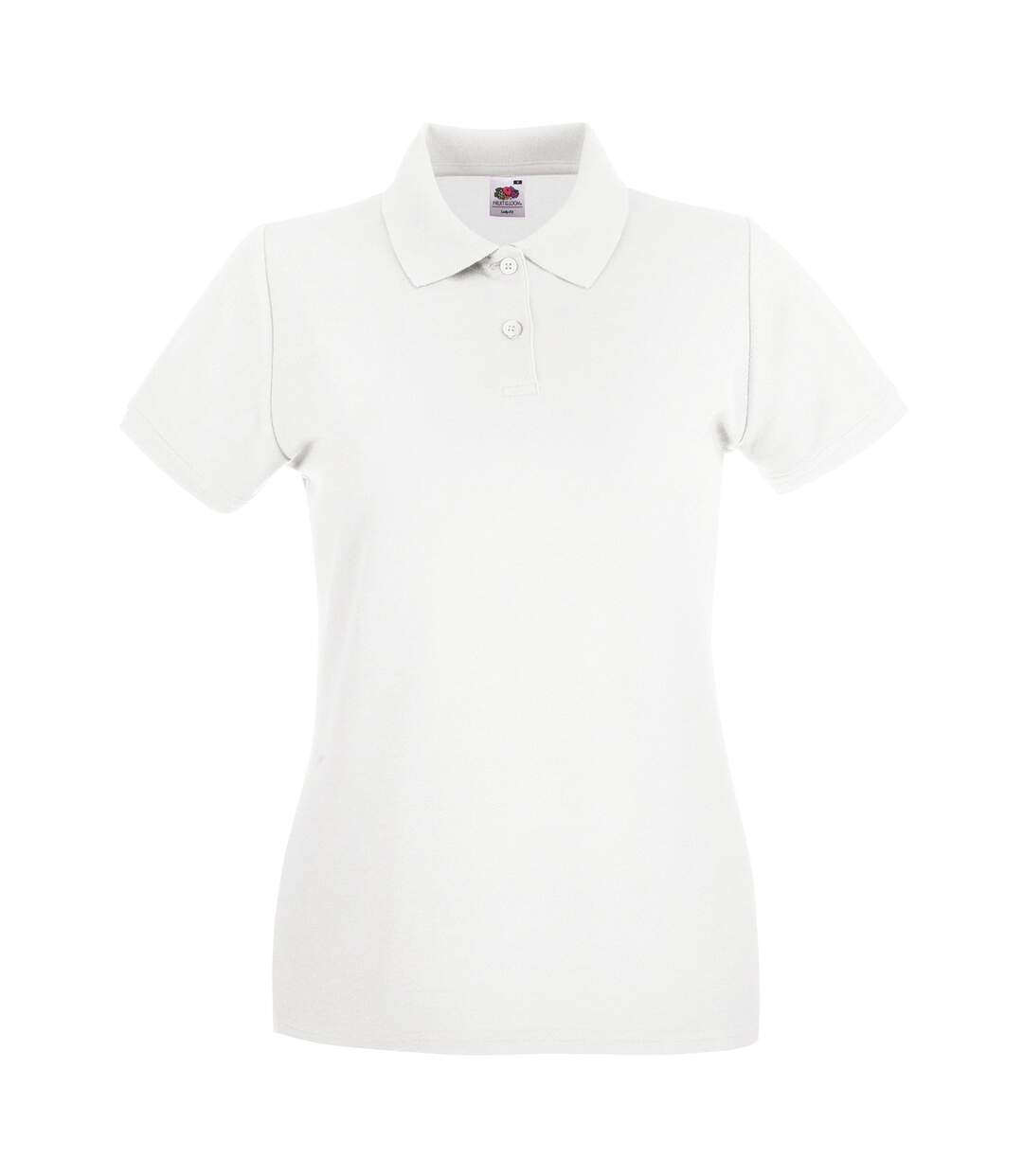 Polo femme blanc Fruit of the Loom-1