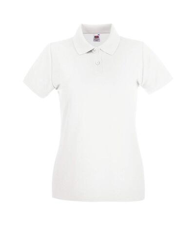 Polo femme blanc Fruit of the Loom