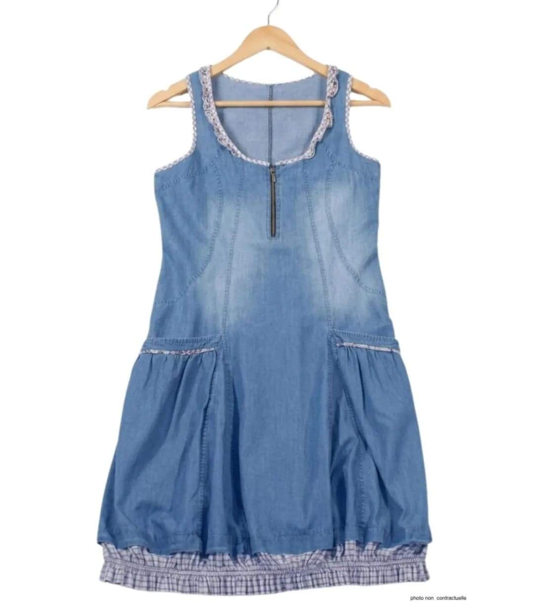 MAYFLOWER VF048S - Robe en jean pour femme : le charme décontracté de l'effet Liberty Stone-2