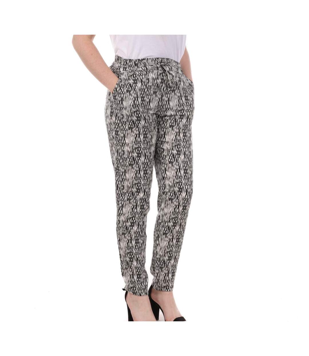 Pantalon Blanc/Noir Imprimé Femme Vero Moda Easy - M-1