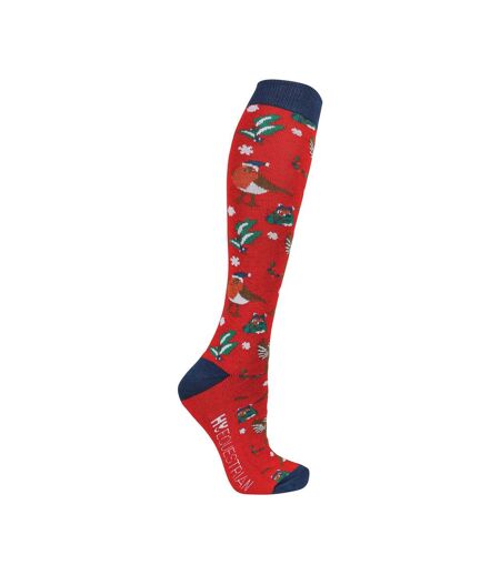 Chaussettes ruby the robin femme bleu marine / rouge / vert HyFASHION