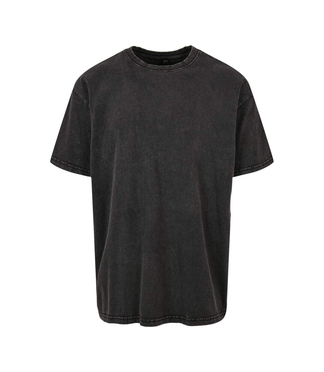 T-shirt Motif/style Délavé À L'acide Adulte Noir Build Your Brand-1