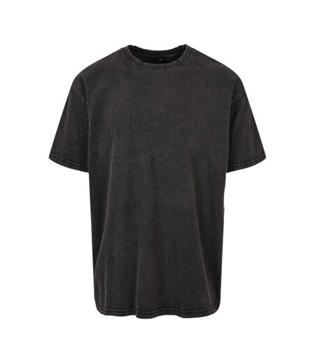 T-shirt Motif/style Délavé À L'acide Adulte Noir Build Your Brand