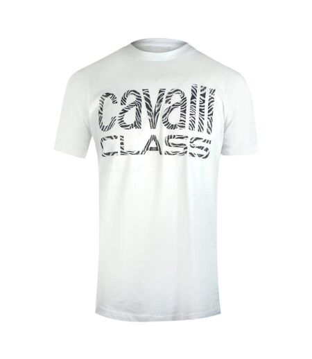 T-shirt Motif/style Imprimé Zèbre Homme Blanc Cavalli Class