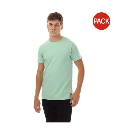 T-shirts Maxwell Homme Bleu Clair Blanc Vert Sauge Lyle & Scott