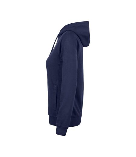 Sweat À Capuche Premium Femme Bleu Marine Foncé Clique