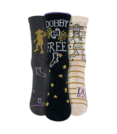 Ladies 3 Pack “Dobby Is Free” Harry Potter Socks