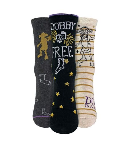 Ladies 3 Pack “Dobby Is Free” Harry Potter Socks