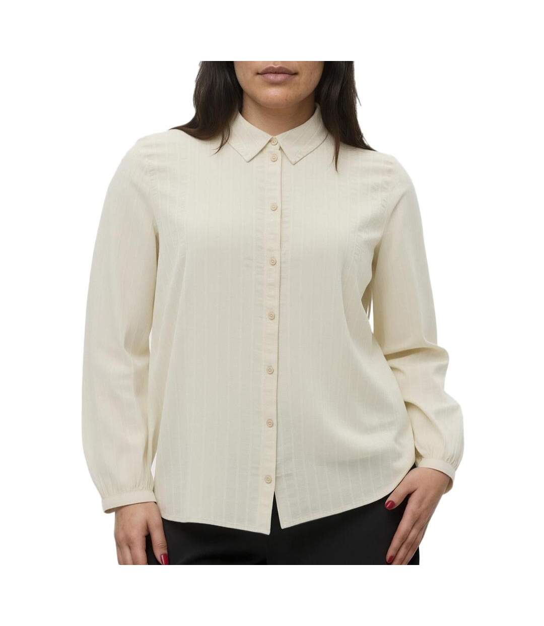 Chemise beige femme vero moda floretta-1