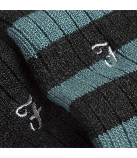 4 Pack Mens Soft Breathable Bamboo Striped Boot Socks