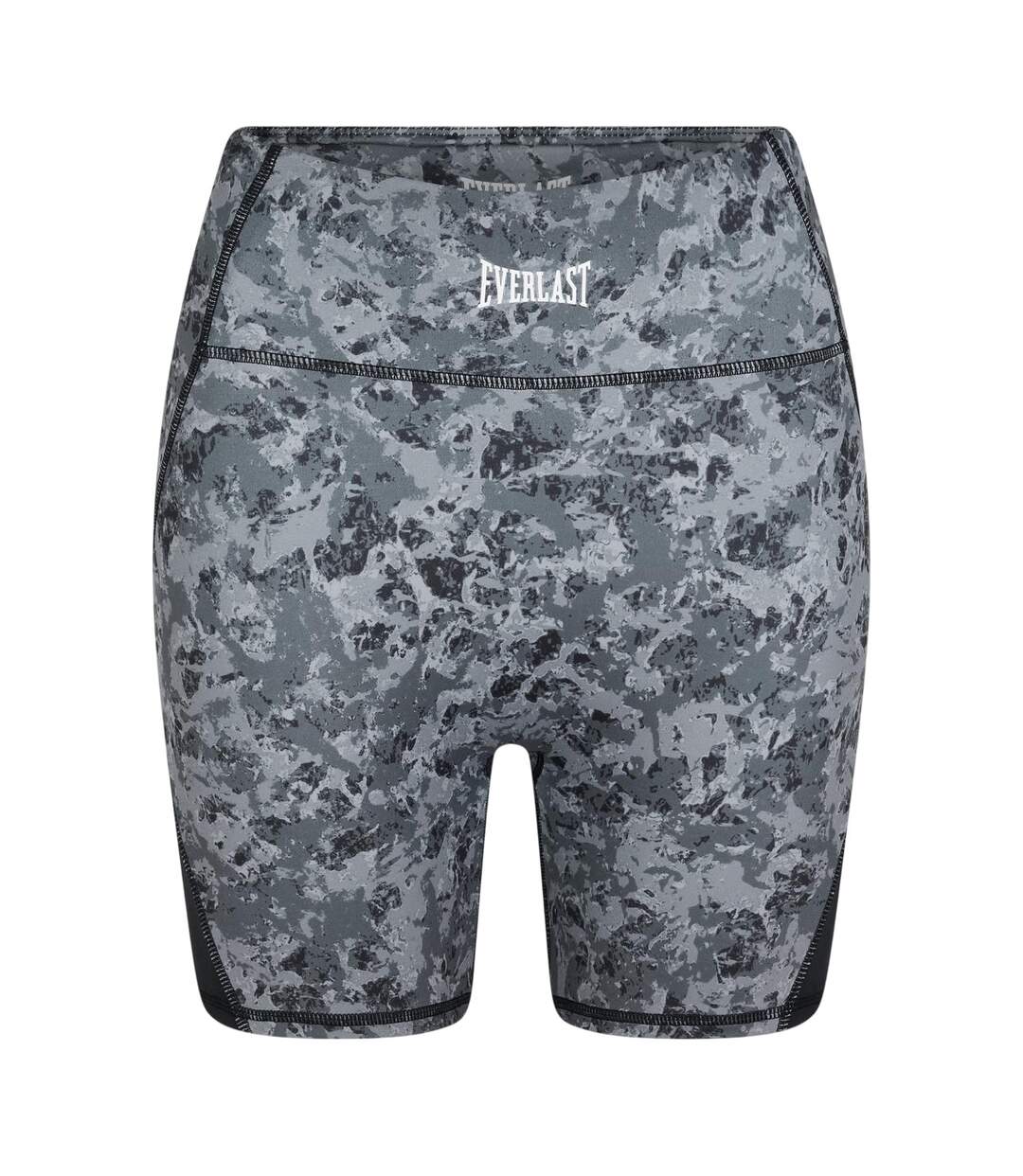 Womens/ladies Marble Athletic Cycling Shorts Grey Everlast-1