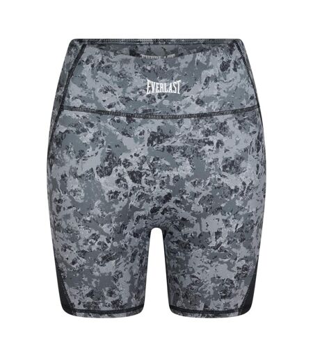 Womens/ladies Marble Athletic Cycling Shorts Grey Everlast