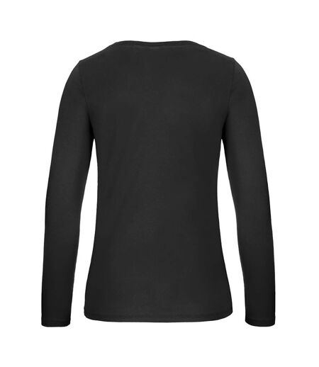 B&C Womens/Ladies E150 Long sleeve T-Shirt (Black)