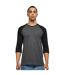 T-shirt Manches ¾ Motif/style Contrasté Homme Charbon Noir Urban Classics-3