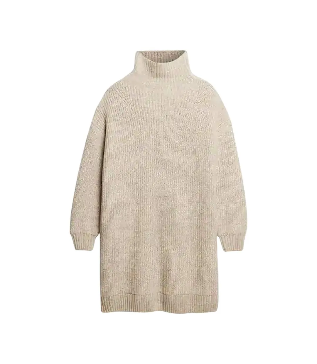 Robe Pull Motif/style Longueur Genoux Femme Gris Clair Superdry-2