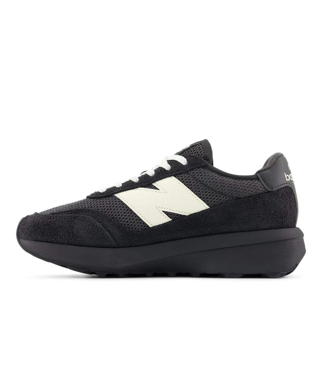 Mens 370 Suede Trainers Black New Balance-3