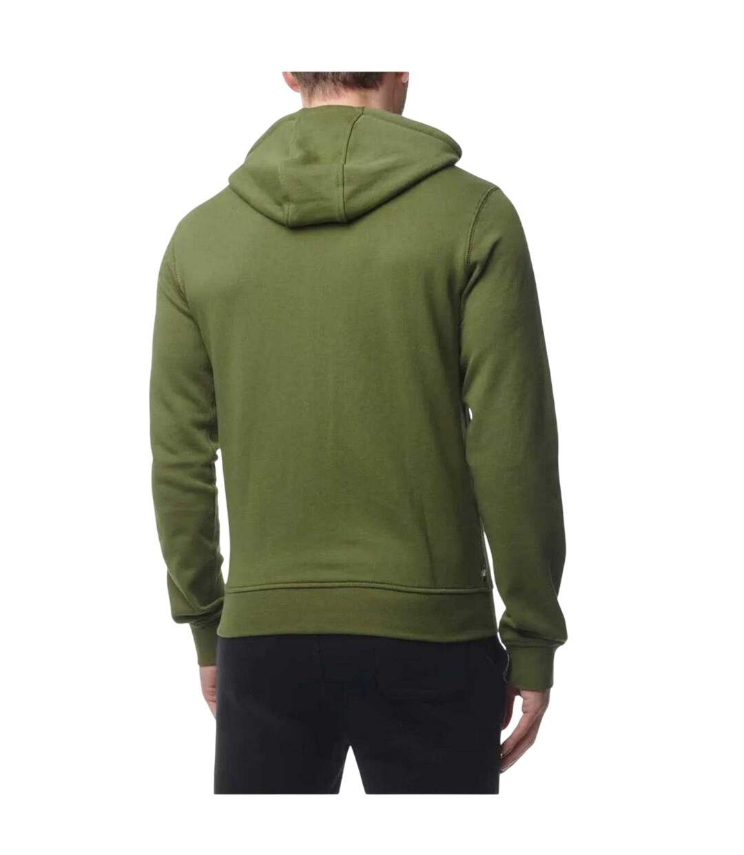 Mens Active Big Logo Hoodie Green Aquascutum-3