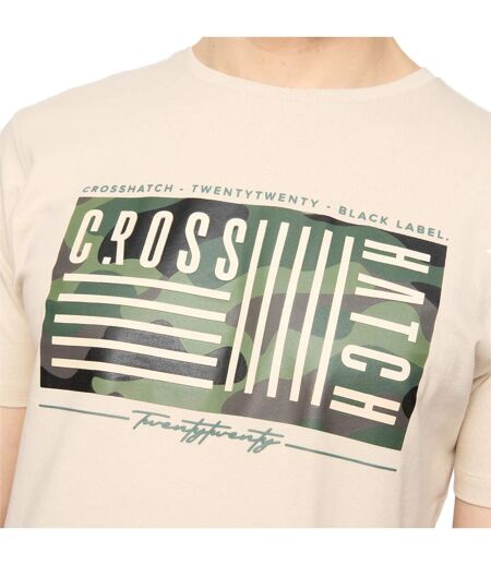 Mens wenfore t-shirt light stone Crosshatch