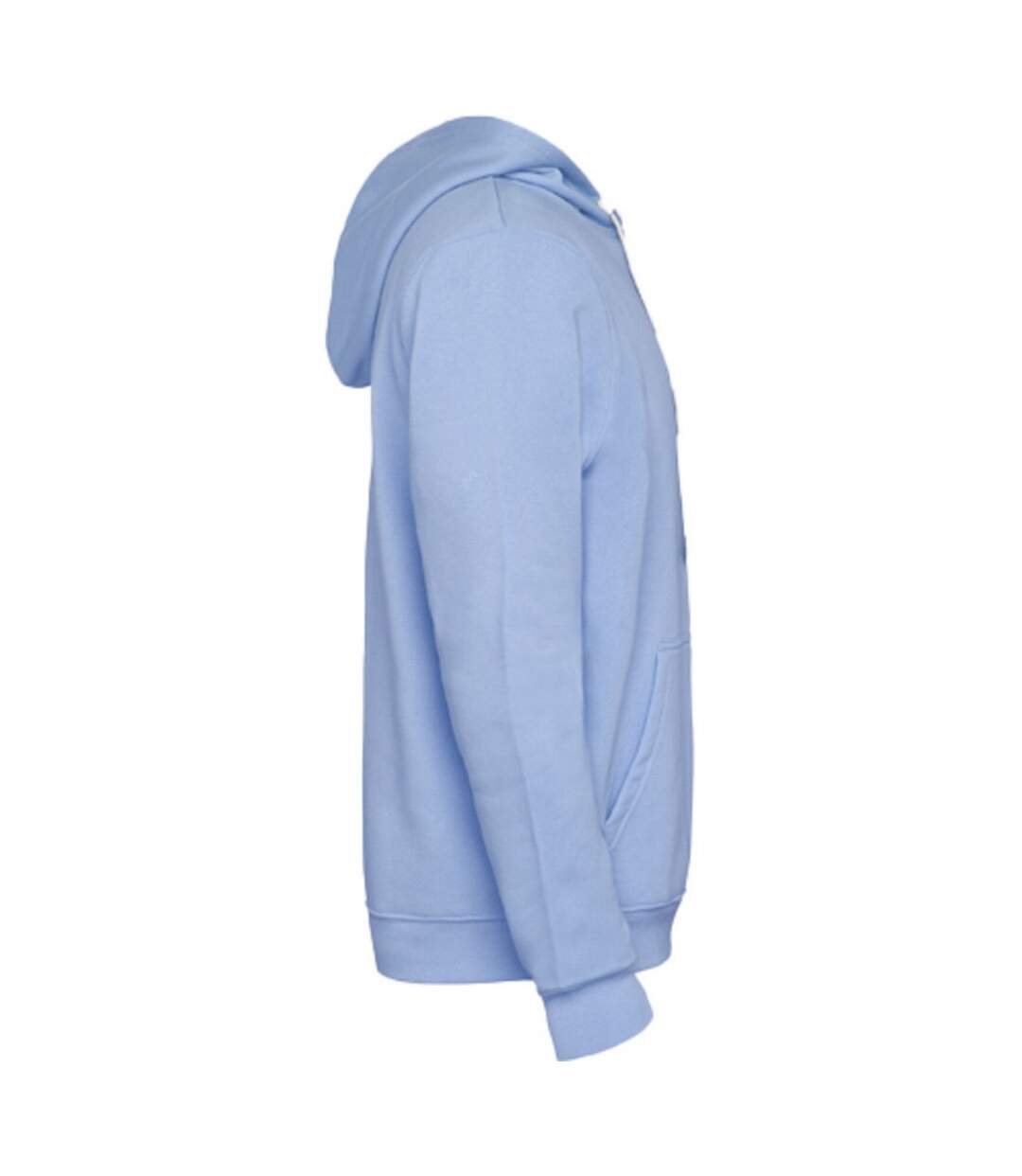 Sweat à capuche urban homme bleu ciel / blanc Roly-4