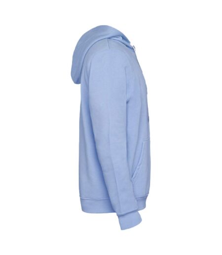 Sweat à capuche urban homme bleu ciel / blanc Roly