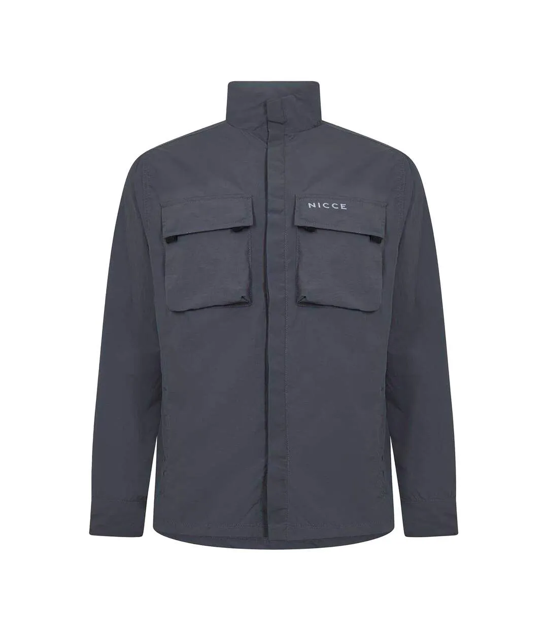 Mens Statlo Nylon Overshirt Coal Nicce-1