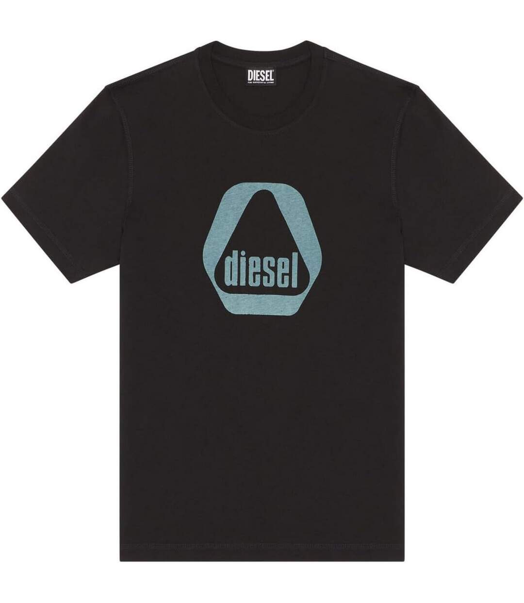 T-shirt Motif/style Logo Triangulaire Homme Noir Diesel-2