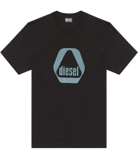 T-shirt Motif/style Logo Triangulaire Homme Noir Diesel