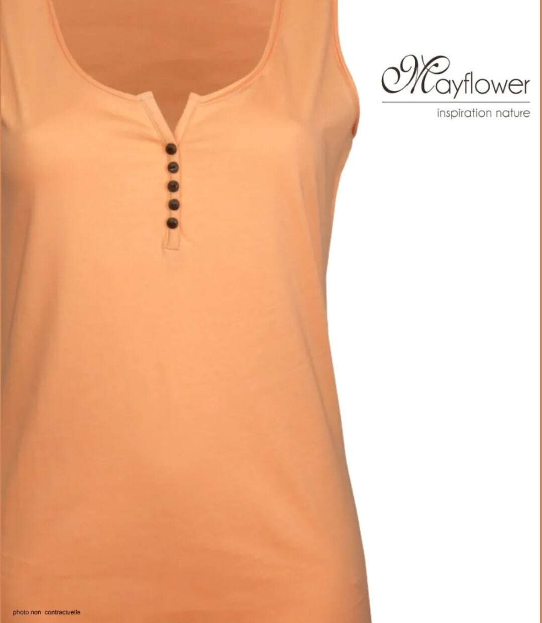 MAYFLOWER DACCA1 - Débardeur orange pour femme : le confort en pur coton respirant-4