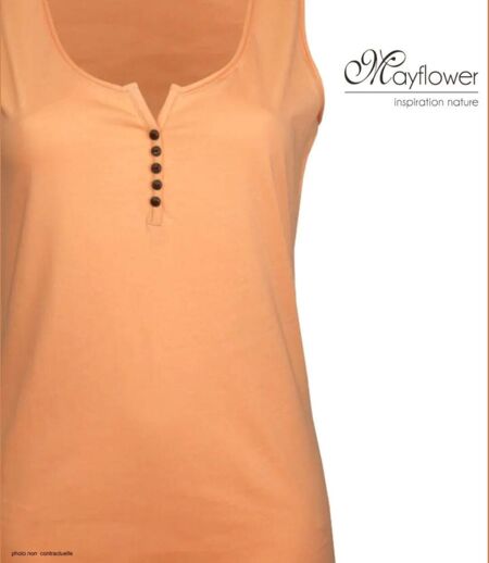MAYFLOWER DACCA1 - Débardeur orange pour femme : le confort en pur coton respirant