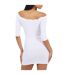Robe Courte Motif/style Côtelé Femme Blanc Brave Soul-2