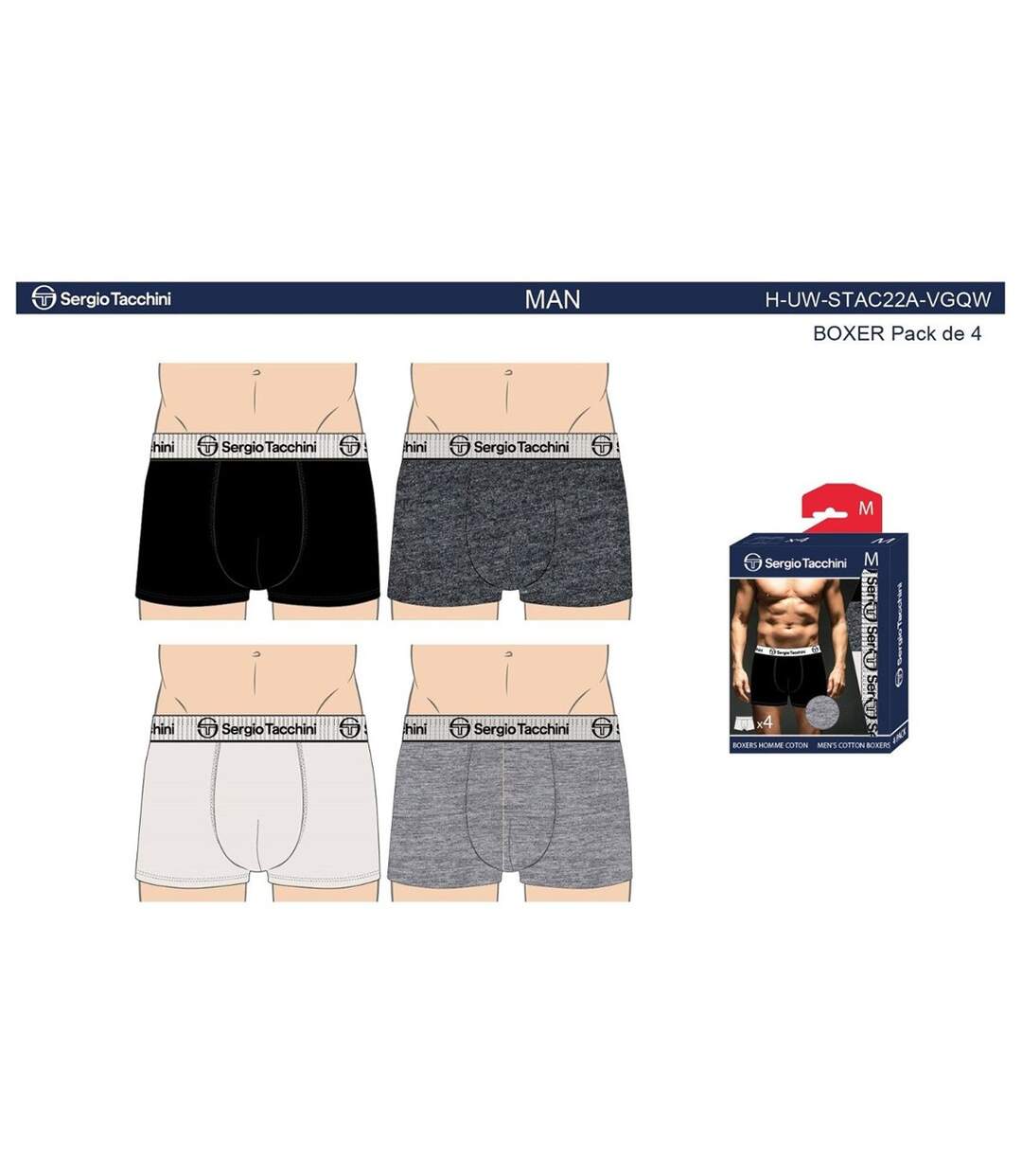 Boxer SERGIO TACCHINI Pack de 4 Boxers 3130-3