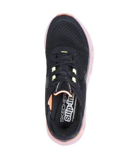 Womens/ladies glide step altus trainers black/multicoloured Skechers