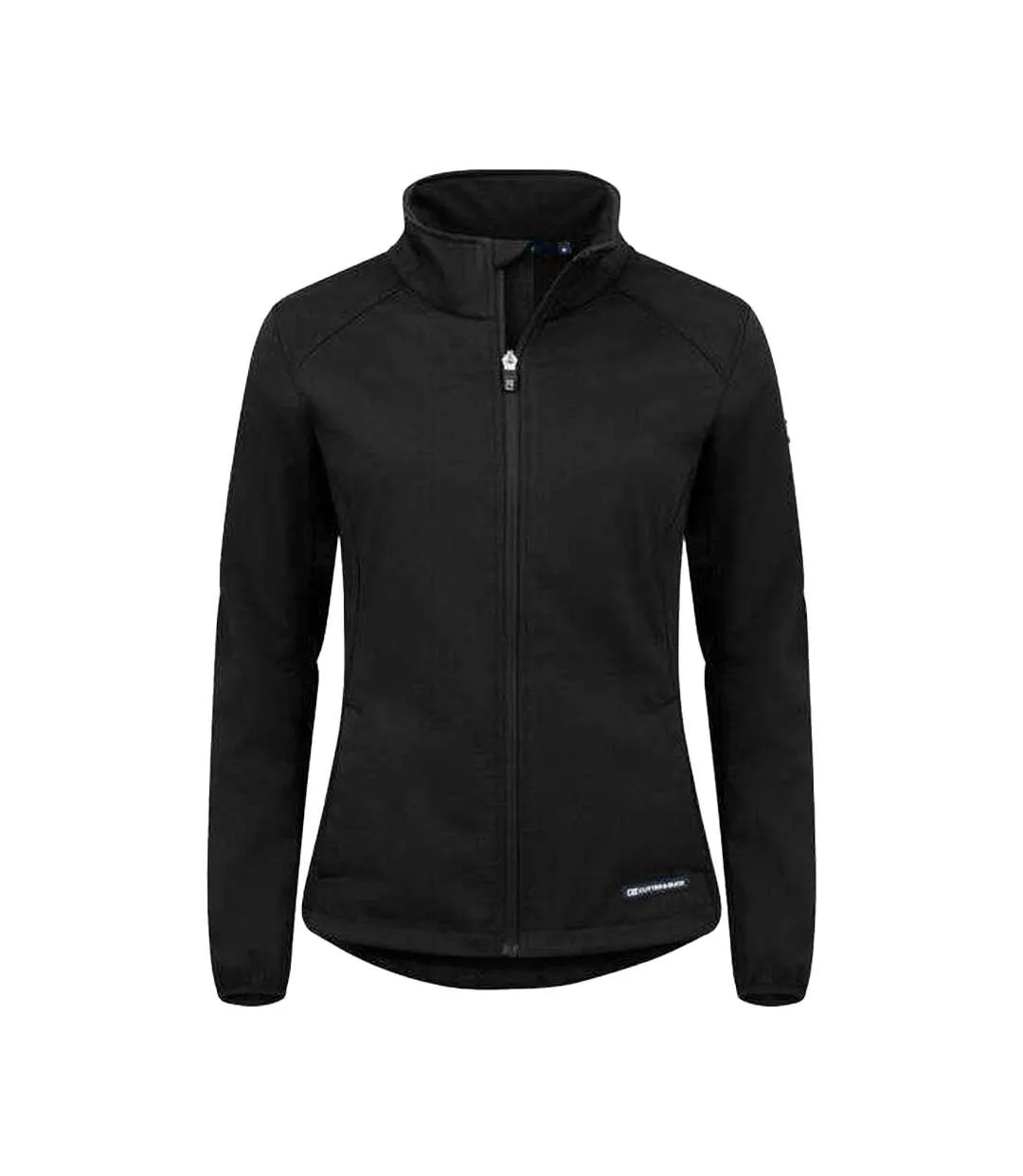 Womens/ladies Oak Harbor Soft Shell Jacket Black Cutter & Buck-1