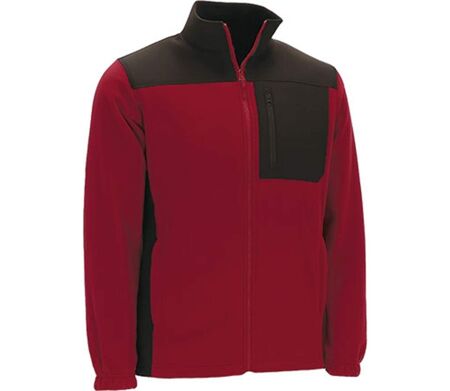 Polaire de travail - Homme - TYPHOON - rouge et noir