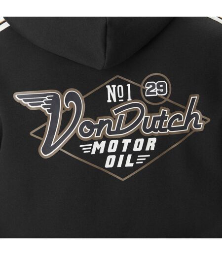 Sweat zippé à capuche homme avec badges moto Matty Vondutch