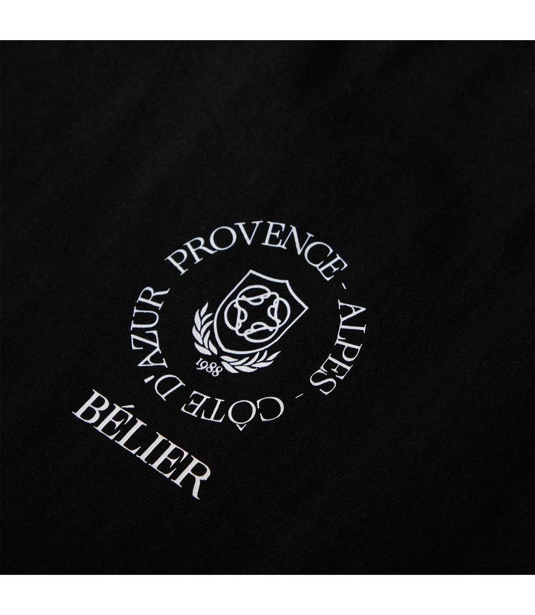 Mens Cannes Graphic Print Regular T-shirt Black Belier-4