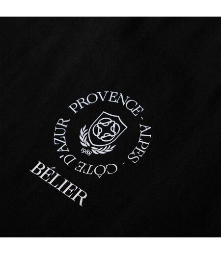 Mens Cannes Graphic Print Regular T-shirt Black Belier